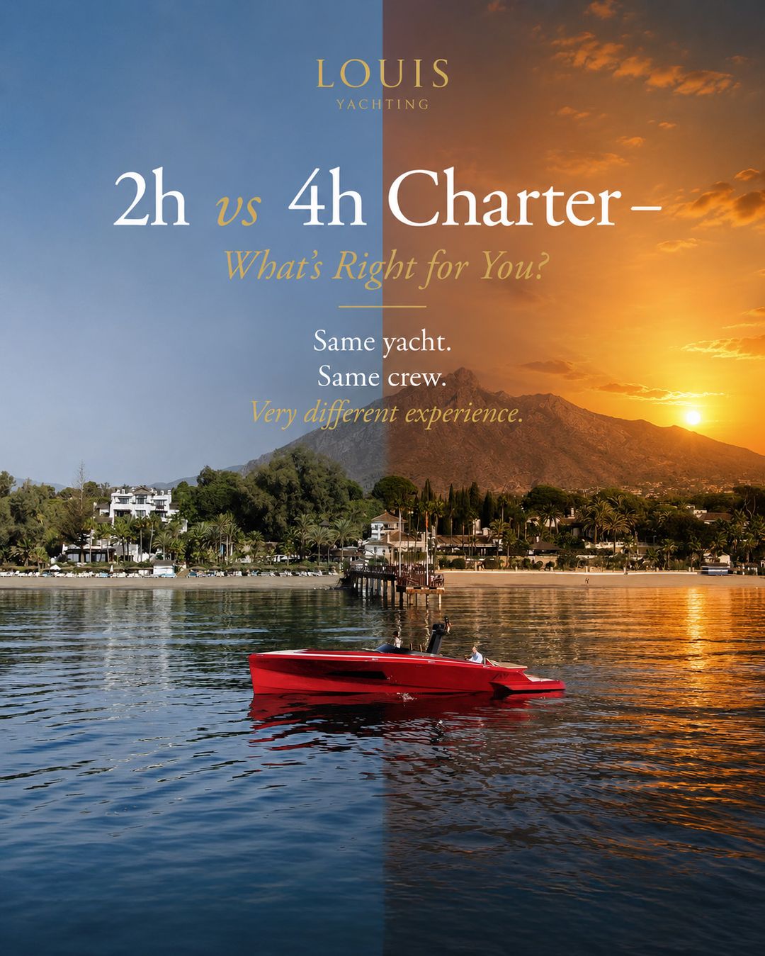 2h vs 4h Charter — What's Right for You? — carousel for Louis Yachting
