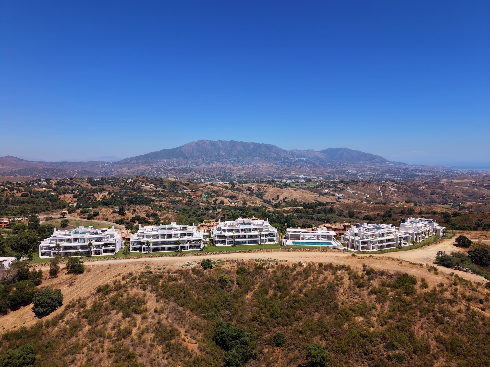 Aerial panorama of the Marbella hills
